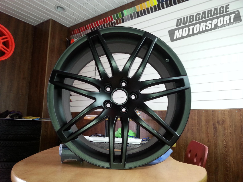 Audi S4 satin black powdercoat